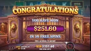 Tampilan visual slot Mini Mafia Megaways dengan tema mansion mewah dan simbol karakter mafia.