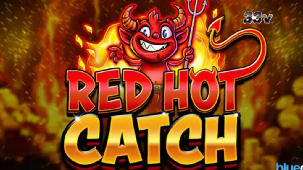 Tampilan visual slot Red Hot Catch dengan tema neon